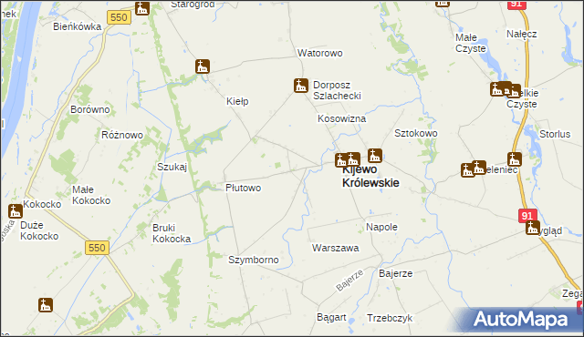 mapa Kijewo Szlacheckie, Kijewo Szlacheckie na mapie Targeo
