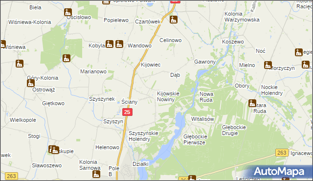 mapa Kijowskie Nowiny, Kijowskie Nowiny na mapie Targeo