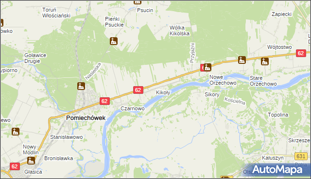 mapa Kikoły, Kikoły na mapie Targeo