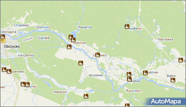 mapa Kiszewko, Kiszewko na mapie Targeo