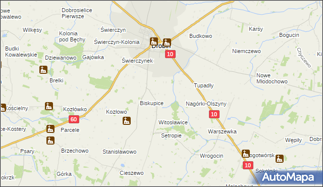 mapa Kłaki, Kłaki na mapie Targeo