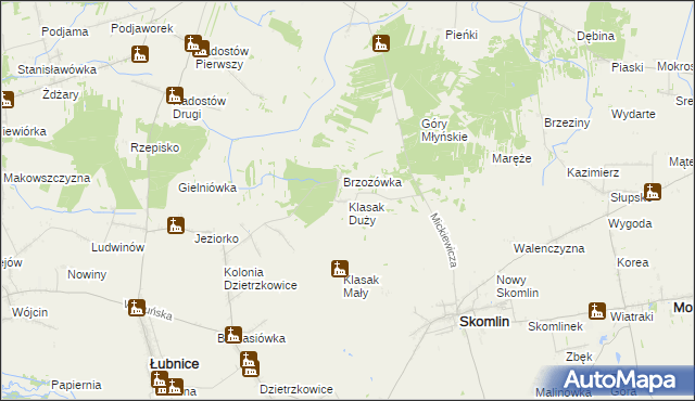 mapa Klasak Duży, Klasak Duży na mapie Targeo