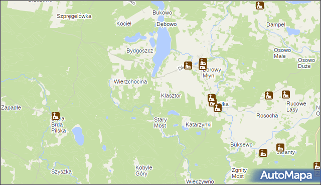 mapa Klasztor gmina Lipnica, Klasztor gmina Lipnica na mapie Targeo