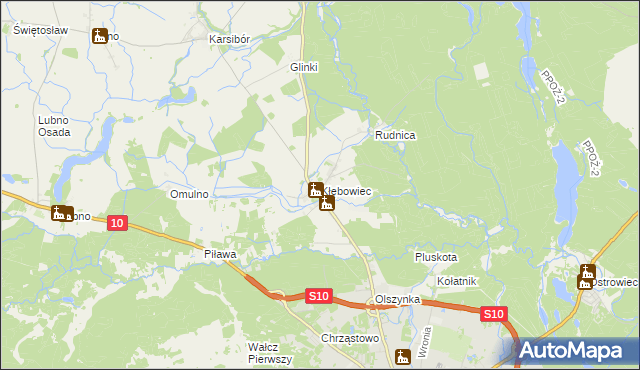 mapa Kłębowiec, Kłębowiec na mapie Targeo