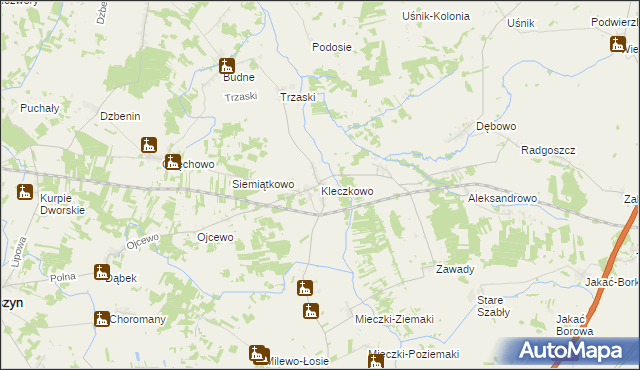 mapa Kleczkowo, Kleczkowo na mapie Targeo