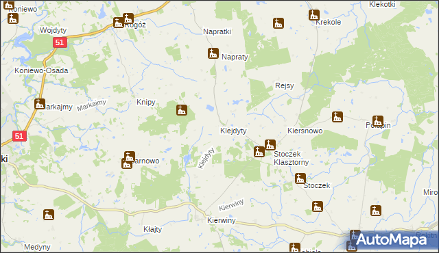 mapa Klejdyty, Klejdyty na mapie Targeo