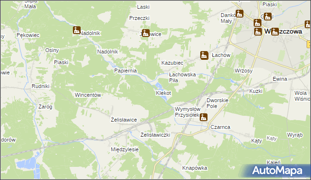 mapa Klekot, Klekot na mapie Targeo