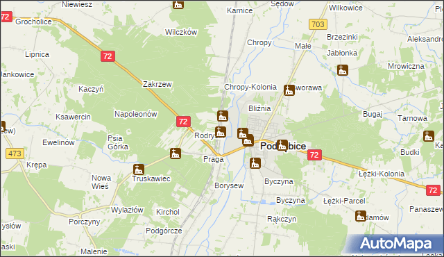 mapa Klementów, Klementów na mapie Targeo