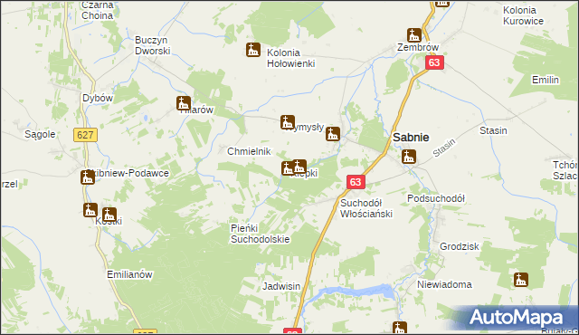 mapa Klepki, Klepki na mapie Targeo