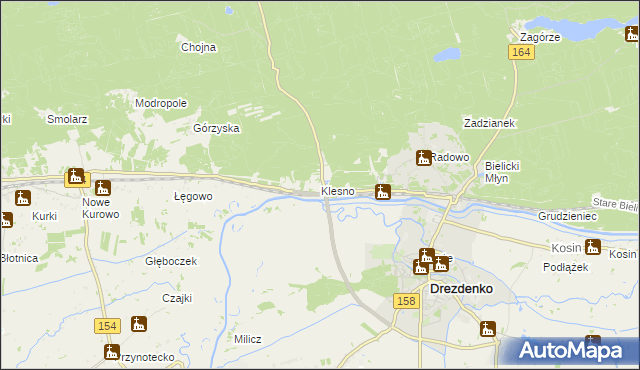 mapa Klesno, Klesno na mapie Targeo