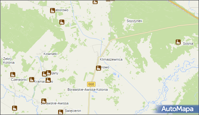 mapa Klimaszewnica, Klimaszewnica na mapie Targeo