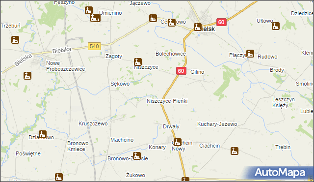 mapa Kłobie, Kłobie na mapie Targeo