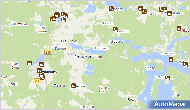 mapa Kloc, Kloc na mapie Targeo