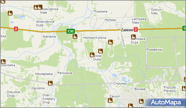 mapa Kłoda Duża, Kłoda Duża na mapie Targeo