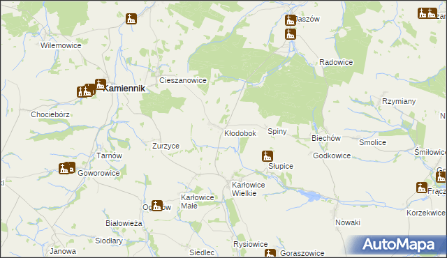 mapa Kłodobok, Kłodobok na mapie Targeo