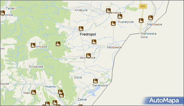 mapa Kłokowice, Kłokowice na mapie Targeo