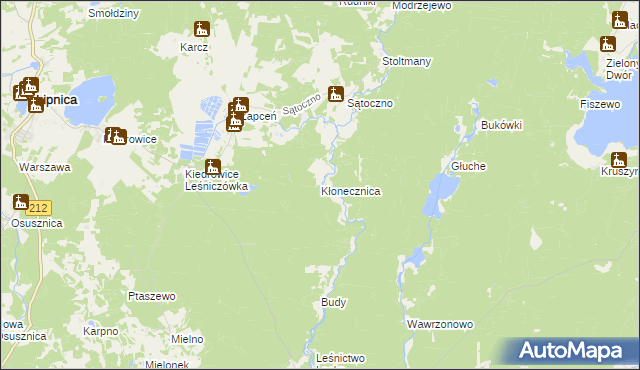 mapa Kłonecznica, Kłonecznica na mapie Targeo