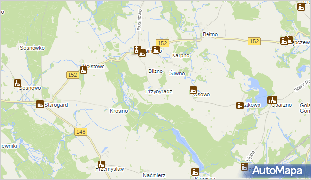 mapa Kłośniki, Kłośniki na mapie Targeo