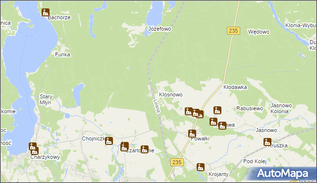 mapa Klosnowo, Klosnowo na mapie Targeo