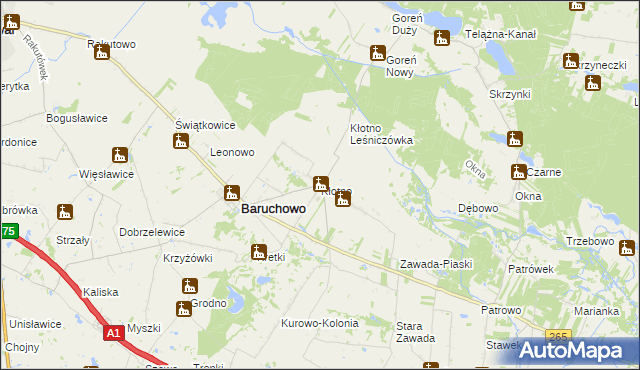 mapa Kłotno, Kłotno na mapie Targeo