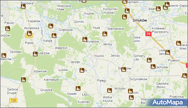 mapa Kłucko, Kłucko na mapie Targeo