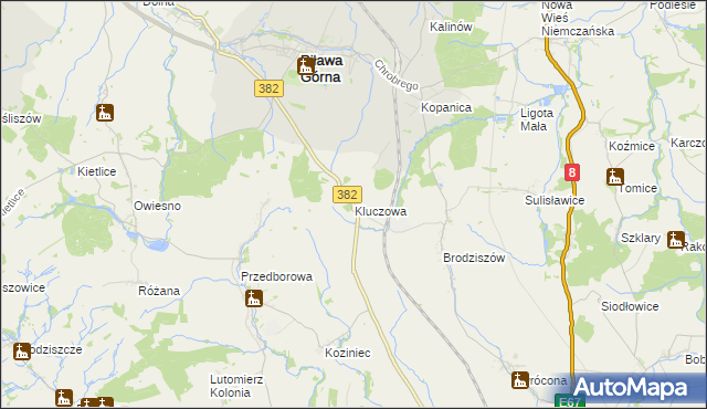 mapa Kluczowa, Kluczowa na mapie Targeo