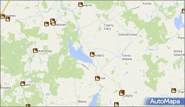 mapa Klutajny, Klutajny na mapie Targeo