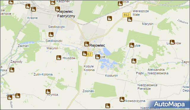 mapa Kobyle gmina Rejowiec, Kobyle gmina Rejowiec na mapie Targeo