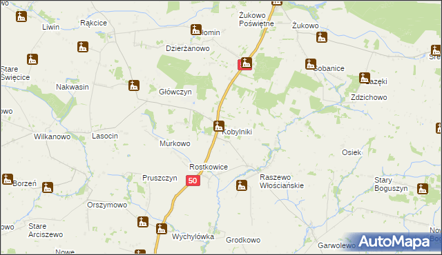 mapa Kobylniki gmina Wyszogród, Kobylniki gmina Wyszogród na mapie Targeo