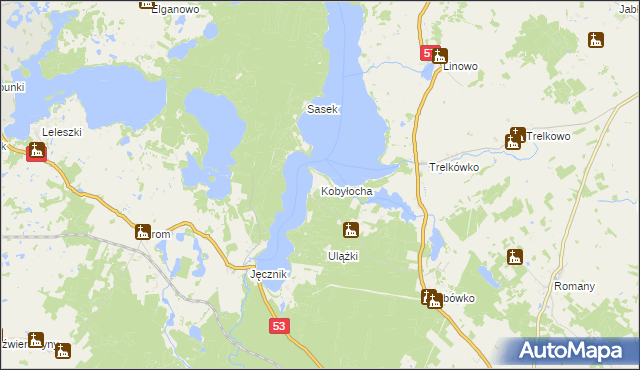 mapa Kobyłocha, Kobyłocha na mapie Targeo