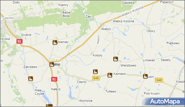 mapa Kobyły, Kobyły na mapie Targeo