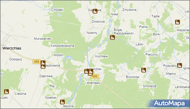 mapa Kochlew, Kochlew na mapie Targeo