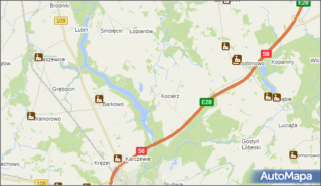 mapa Kocierz, Kocierz na mapie Targeo