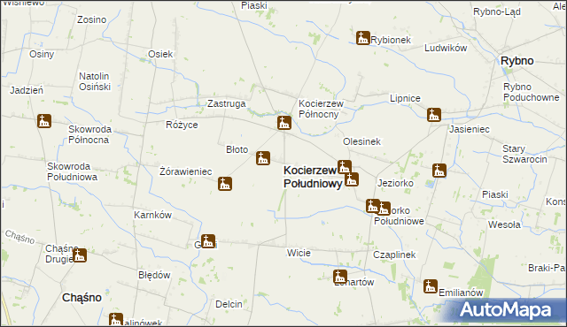 mapa Kocierzew Południowy, Kocierzew Południowy na mapie Targeo