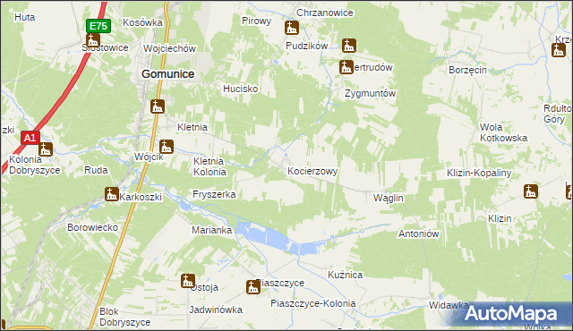 mapa Kocierzowy, Kocierzowy na mapie Targeo