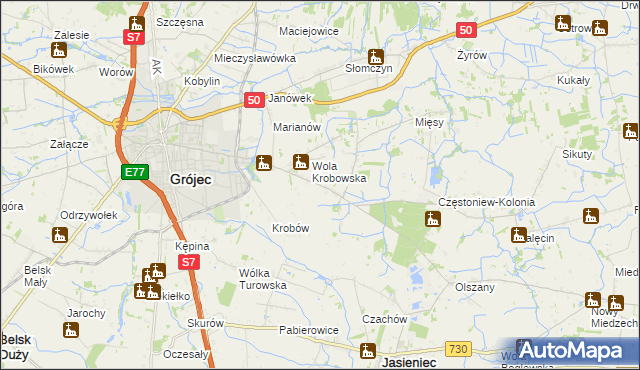 mapa Kociszew gmina Grójec, Kociszew gmina Grójec na mapie Targeo