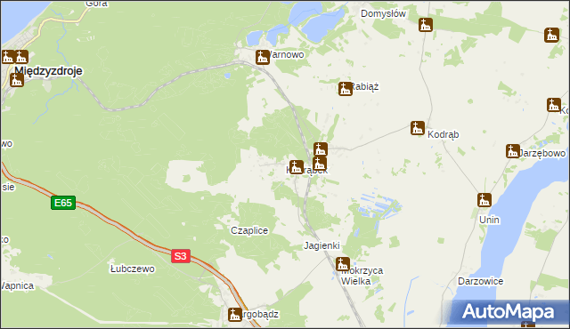 mapa Kodrąbek, Kodrąbek na mapie Targeo