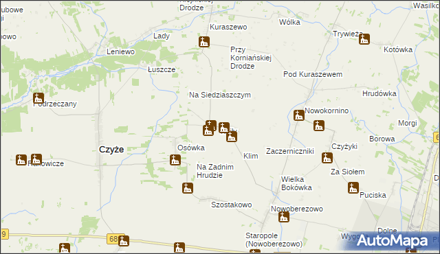 mapa Kojły, Kojły na mapie Targeo