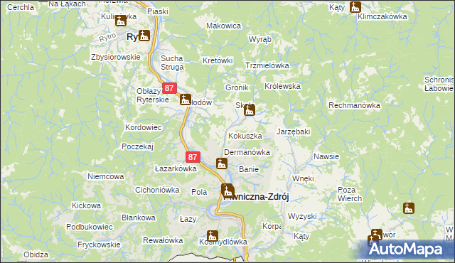 mapa Kokuszka, Kokuszka na mapie Targeo