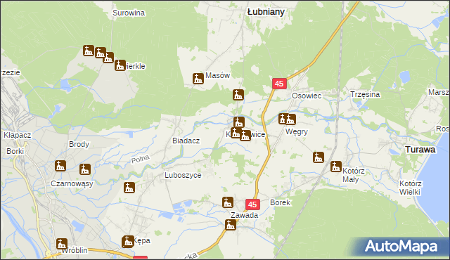 mapa Kolanowice, Kolanowice na mapie Targeo