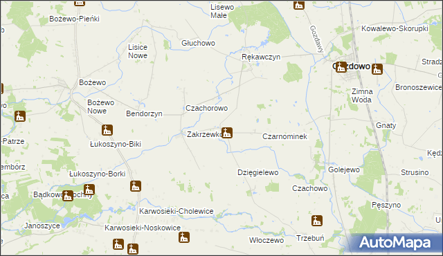 mapa Kolczyn gmina Gozdowo, Kolczyn gmina Gozdowo na mapie Targeo