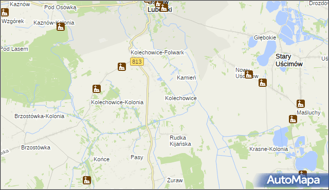 mapa Kolechowice, Kolechowice na mapie Targeo