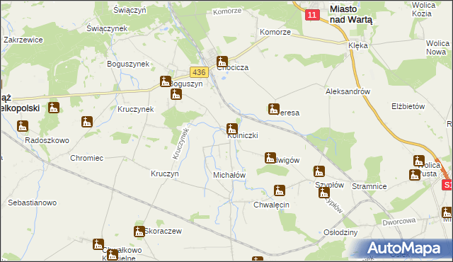 mapa Kolniczki, Kolniczki na mapie Targeo