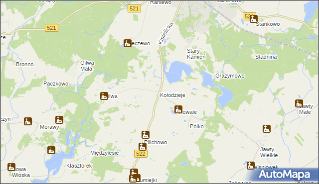 mapa Kołodzieje gmina Prabuty, Kołodzieje gmina Prabuty na mapie Targeo