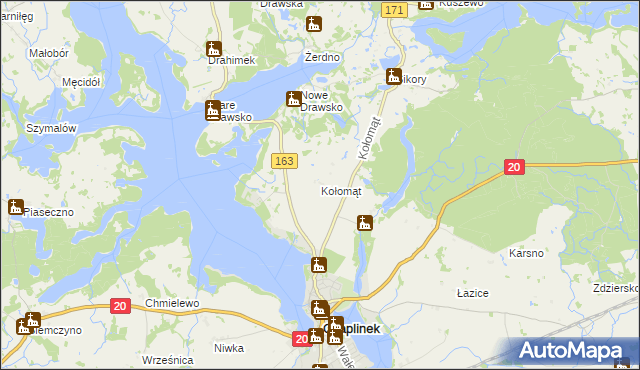 mapa Kołomąt, Kołomąt na mapie Targeo