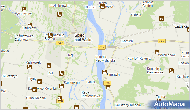 mapa Kolonia Nadwiślańska, Kolonia Nadwiślańska na mapie Targeo