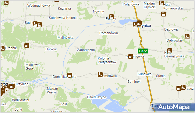 mapa Kolonia Partyzantów, Kolonia Partyzantów na mapie Targeo