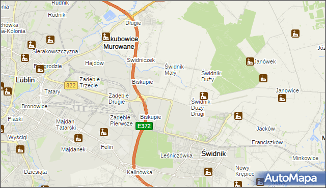 mapa Kolonia Świdnik Mały, Kolonia Świdnik Mały na mapie Targeo