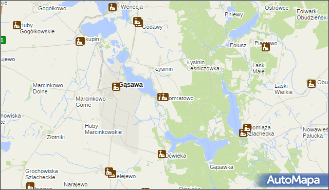 mapa Komratowo, Komratowo na mapie Targeo