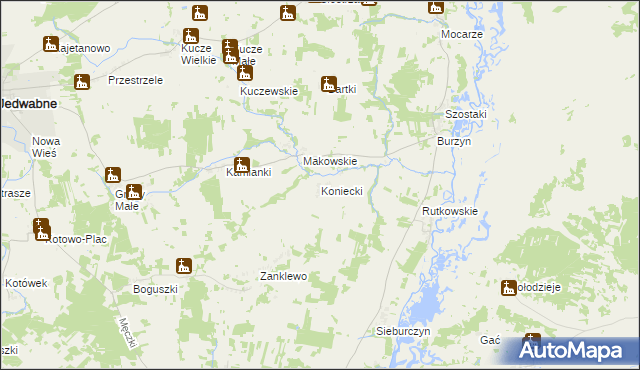 mapa Koniecki, Koniecki na mapie Targeo